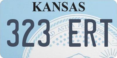 KS license plate 323ERT