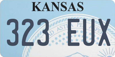 KS license plate 323EUX