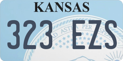 KS license plate 323EZS