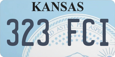 KS license plate 323FCI