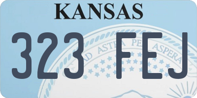 KS license plate 323FEJ