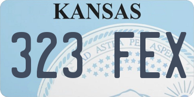 KS license plate 323FEX