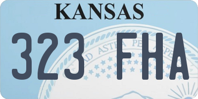 KS license plate 323FHA