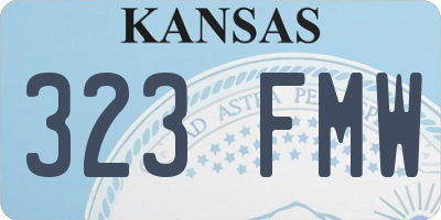 KS license plate 323FMW