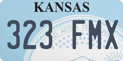 KS license plate 323FMX