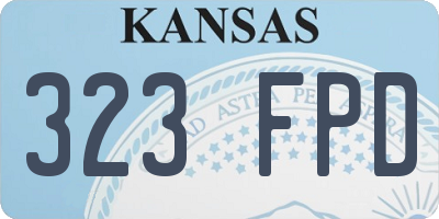 KS license plate 323FPD