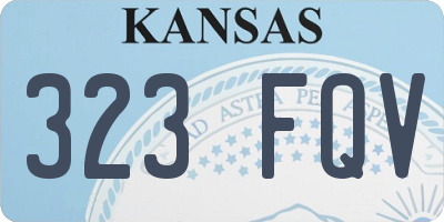 KS license plate 323FQV