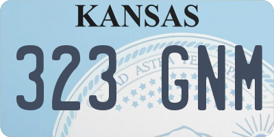 KS license plate 323GNM