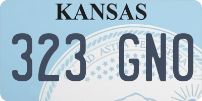 KS license plate 323GNO