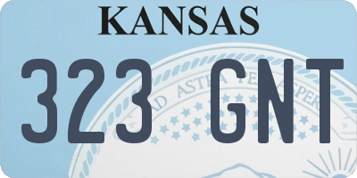 KS license plate 323GNT