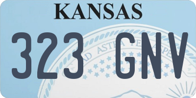 KS license plate 323GNV