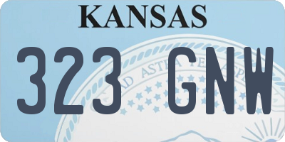 KS license plate 323GNW