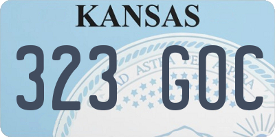 KS license plate 323GOC