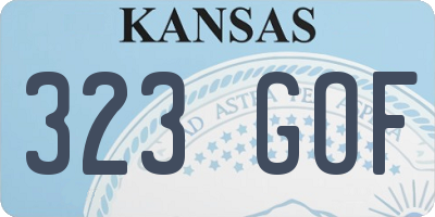 KS license plate 323GOF