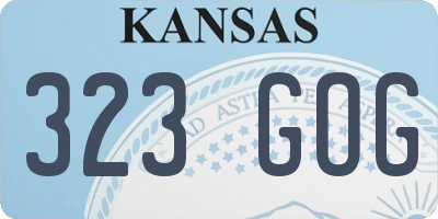 KS license plate 323GOG