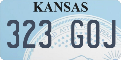 KS license plate 323GOJ