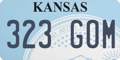 KS license plate 323GOM