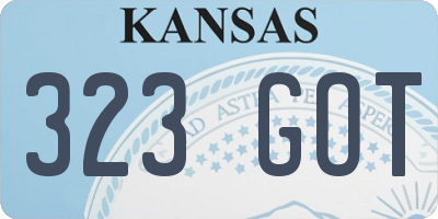 KS license plate 323GOT