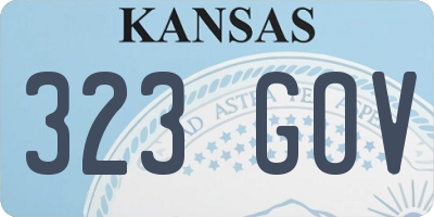 KS license plate 323GOV