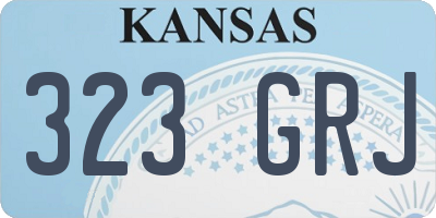 KS license plate 323GRJ