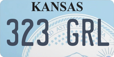 KS license plate 323GRL