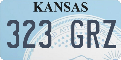 KS license plate 323GRZ