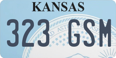 KS license plate 323GSM