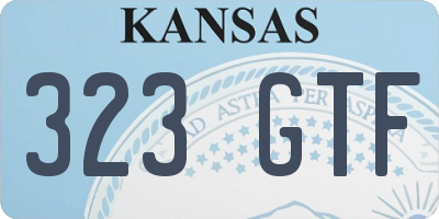 KS license plate 323GTF