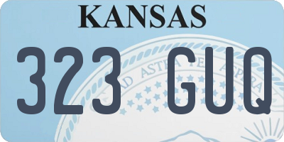 KS license plate 323GUQ