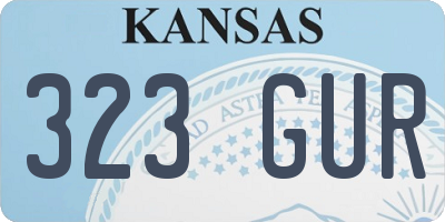 KS license plate 323GUR