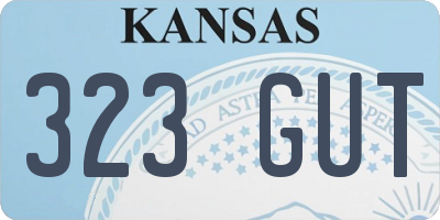 KS license plate 323GUT