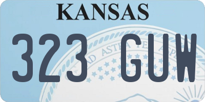 KS license plate 323GUW