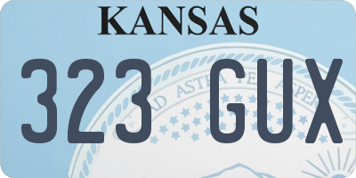 KS license plate 323GUX