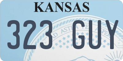 KS license plate 323GUY