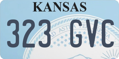 KS license plate 323GVC
