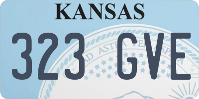 KS license plate 323GVE