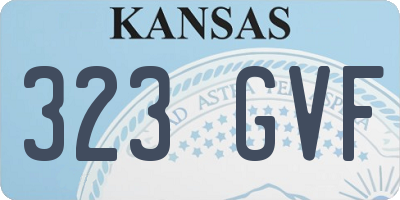 KS license plate 323GVF