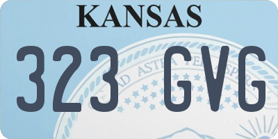 KS license plate 323GVG