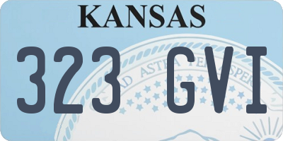 KS license plate 323GVI