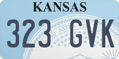 KS license plate 323GVK