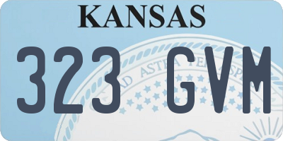 KS license plate 323GVM