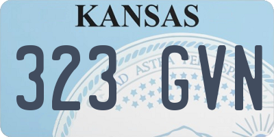 KS license plate 323GVN