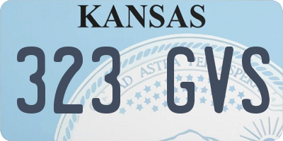 KS license plate 323GVS