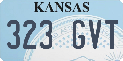 KS license plate 323GVT