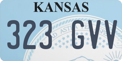 KS license plate 323GVV