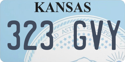 KS license plate 323GVY