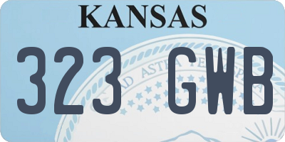 KS license plate 323GWB