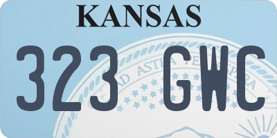 KS license plate 323GWC