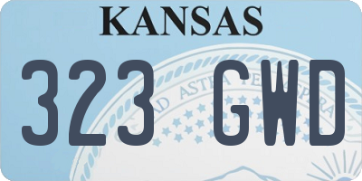KS license plate 323GWD