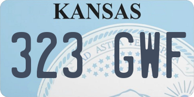 KS license plate 323GWF